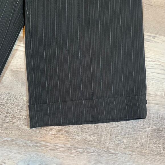 Vintage Y2K Stripe Wide Leg Knee Length Dress Work Shorts Size 6 - Picture 8 of 8